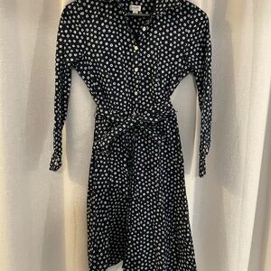 J. Crew Navy Blue Floral Button-Front Shirt